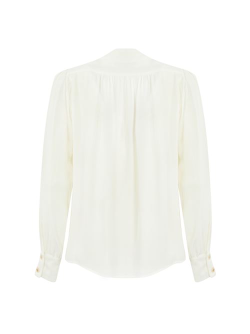 Blusa in georgette avorio e collana Elisabetta Franchi | CA09346E2360